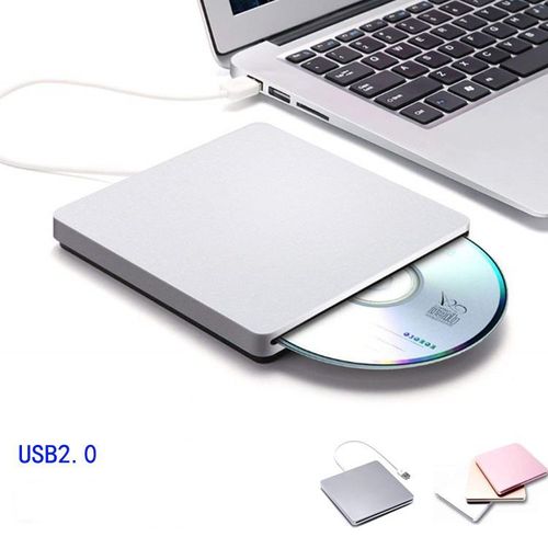 USB2.0 fente externe graveur de CD lecteur DVD argent