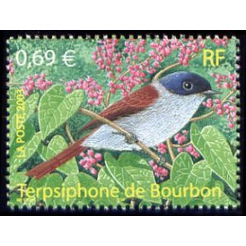 Timbre France 2003 Oblitéré Terpsiphone De Bourbon 0.69 Yt3551
