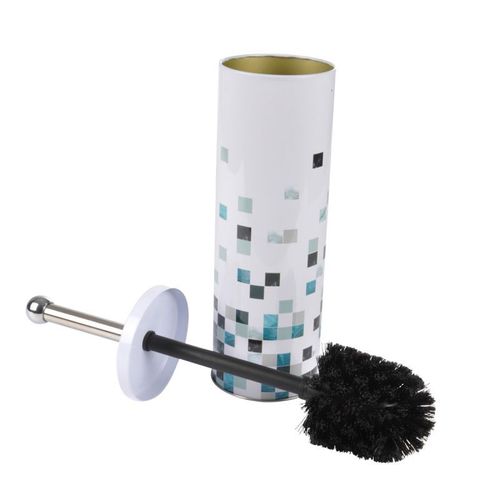 Brosse WC Imprimée "Aqua" 27cm Blanc
