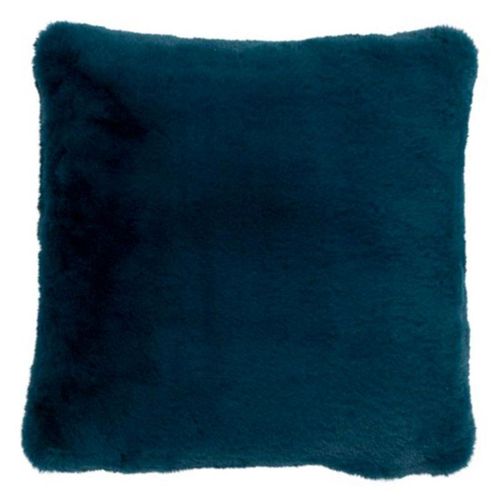Paris Prix - Coussin Imitation Fourrure "Cutie" 45x45cm Bleu