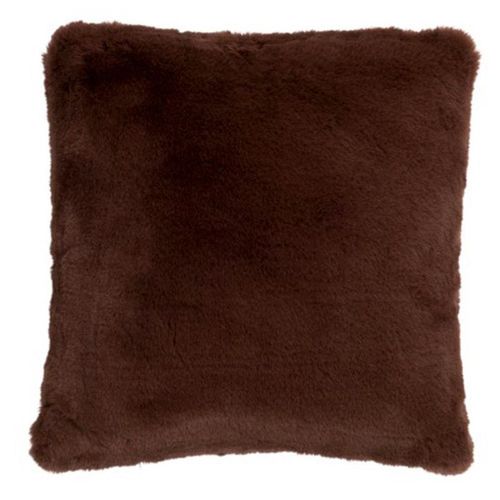 Paris Prix - Coussin Imitation Fourrure "Cutie" 45x45cm Marron