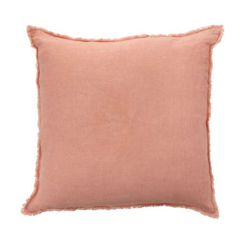Paris Prix - Coussin Déco Carré "Faded" 45x45cm Rose Pêche