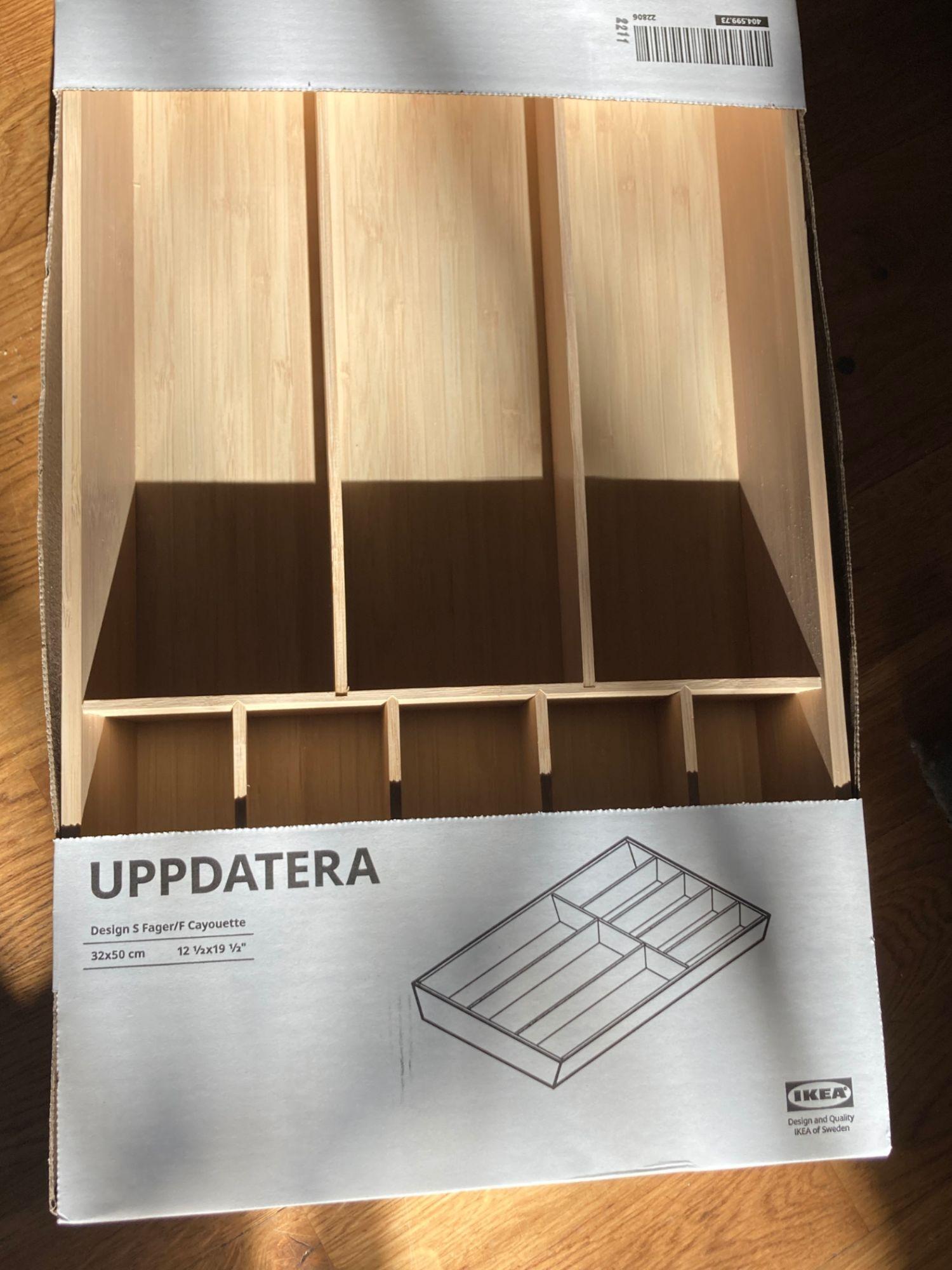 UPPDATERA Range-couverts/range-couteaux, bambou clair, 52x50 cm - IKEA