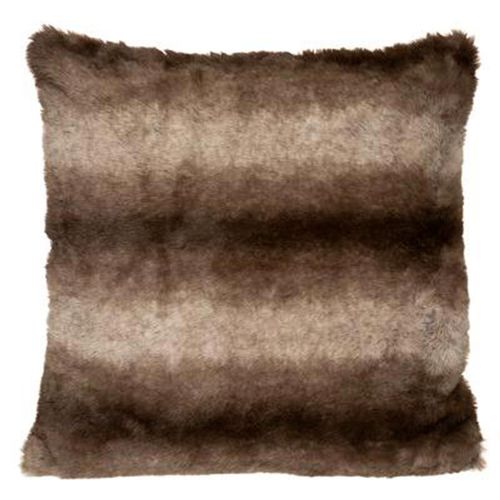 Coussin Imitation Fourrure "Grizzli" 45x45cm Marron