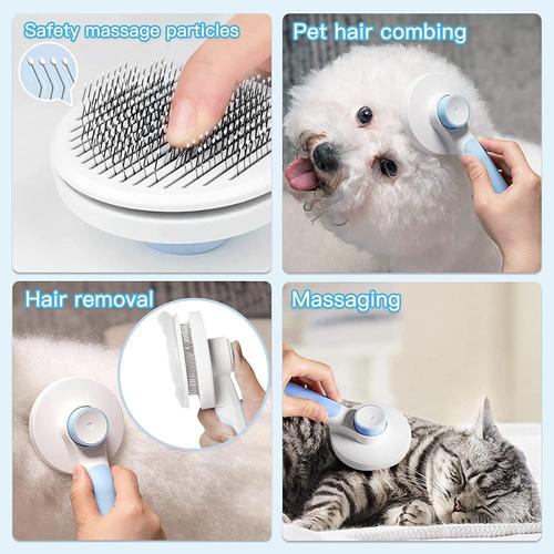 Brosse Pour Chiens Et Chats,Brosse Chiens Chats,Brosse Chat Poils Courts,Brosse À Chat Poil Court,Brosse Pour Chat Autonettoyante Brosse Chat Poil Long Court En Conception À Une Touche