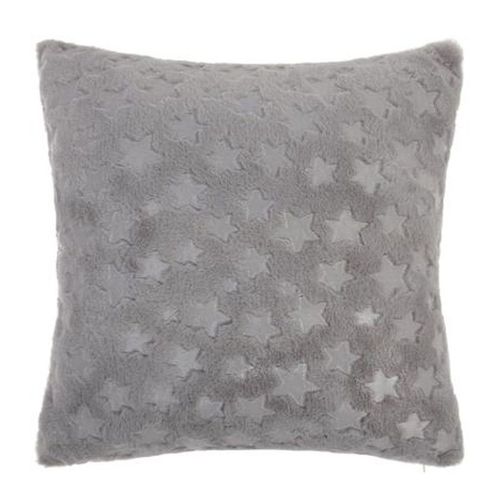 Coussin Imitation Fourrure "Astro" 40x40cm Gris