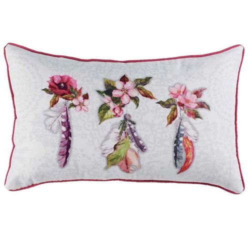 Coussin Déco "Printalia" 30x50cm Blanc