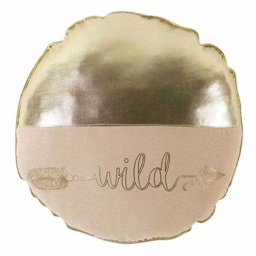 Coussin Déco Rond "Wild" 40cm Beige