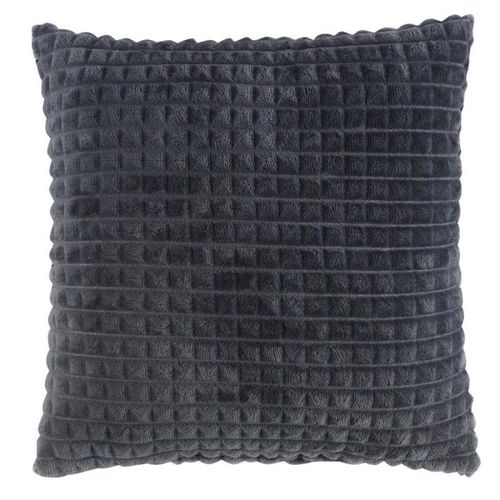 Coussin Déco En Flanelle "Quincy" 40x40cm Anthracite