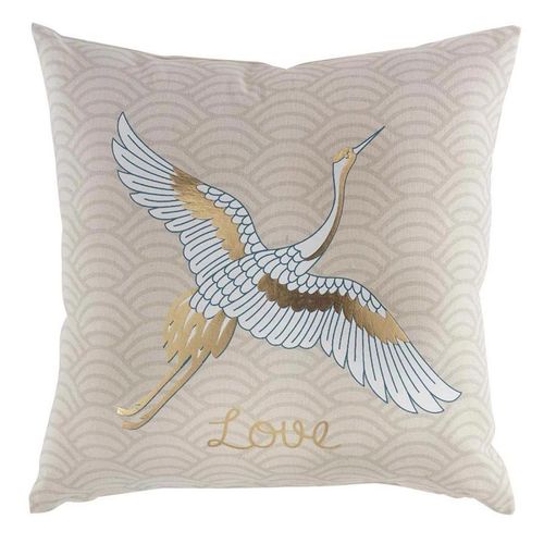 Coussin Déhoussable "Free Bird" 45x45cm Beige