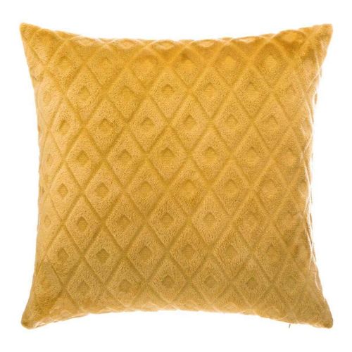 Coussin Déhoussable "Losange 3d" 40x40cm Ocre