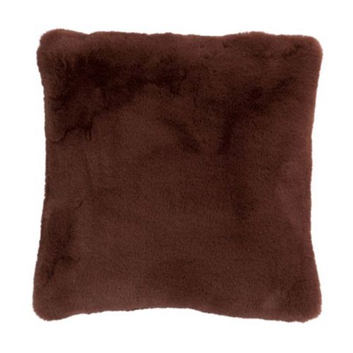 Paris Prix - Coussin Imitation Fourrure "Cutie" 45x45cm Marron Clair