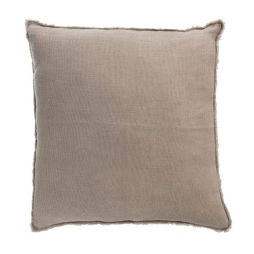 Paris Prix - Coussin Déco Carré "Faded" 45x45cm Marron Clair