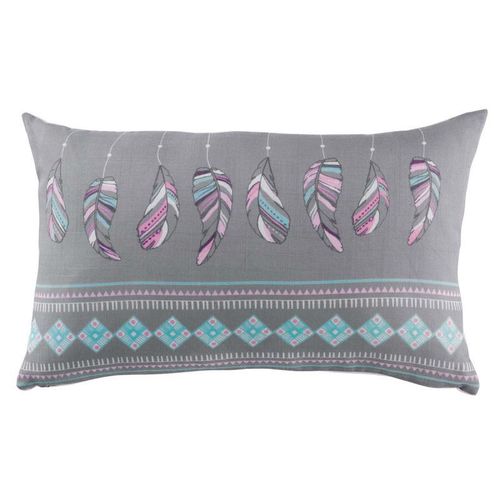Coussin Déco "Rêve Scandi" 30x50cm Gris