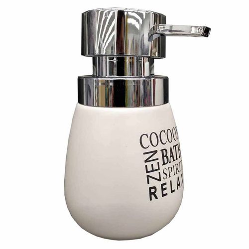 Distributeur de Savon Imprimé "Tikal" 14cm Blanc