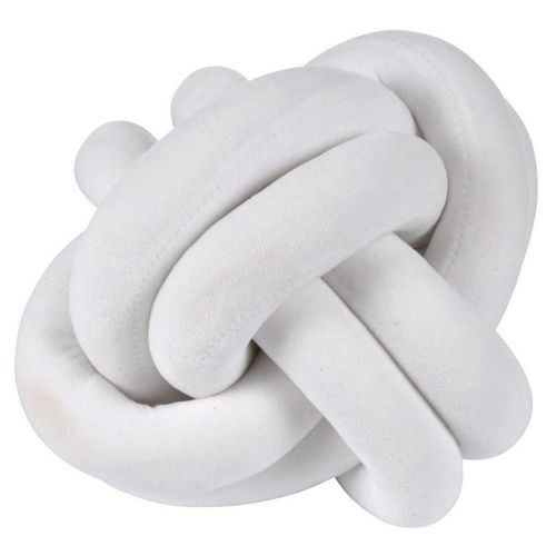 Paris Prix - Coussin N¿Ud Déco "Wild Kids" 20cm Blanc
