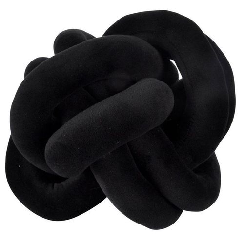 Paris Prix - Coussin N¿Ud Déco "Wild Kids" 20cm Noir