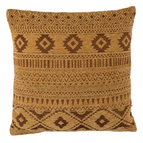 Coussin Déco "Ethnique" 45x45cm Ocre