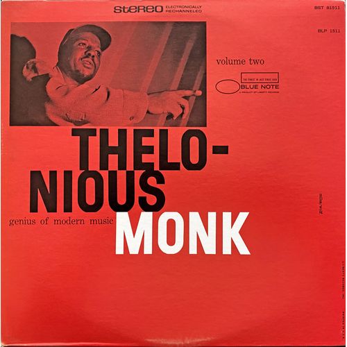 Album Disque Vinyle 33 Tours "Thelonious Monk - Genius Of Modern Music" Vol. 2 - Édition Stéréo 1973 Bst81511 Usa- Label Blue Note - Liberty Records. Excellent État.
