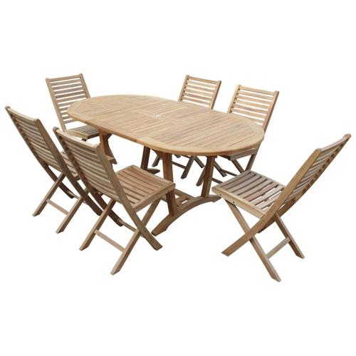 Ensemble De Jardin En Teck Premium Salia 6 Chaises Ballea