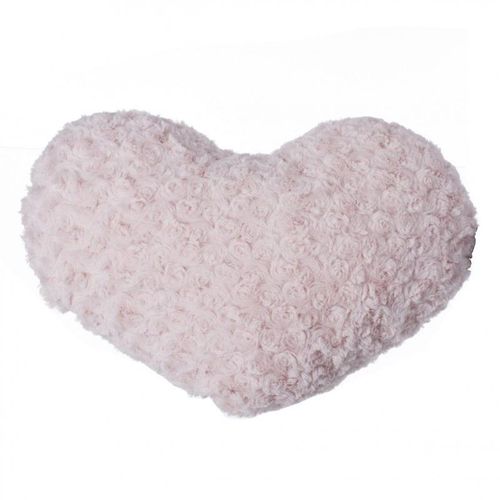 Coussin Coeur "Bouclée" 36cm Rose