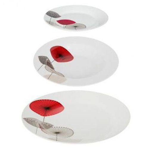 Service De Table 18 Pièces "Osara" 27cm Blanc