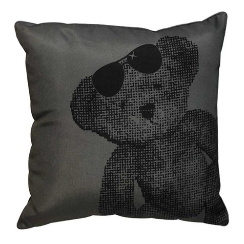 Coussin Déco "Lulu Bear" 40x40cm Anthracite