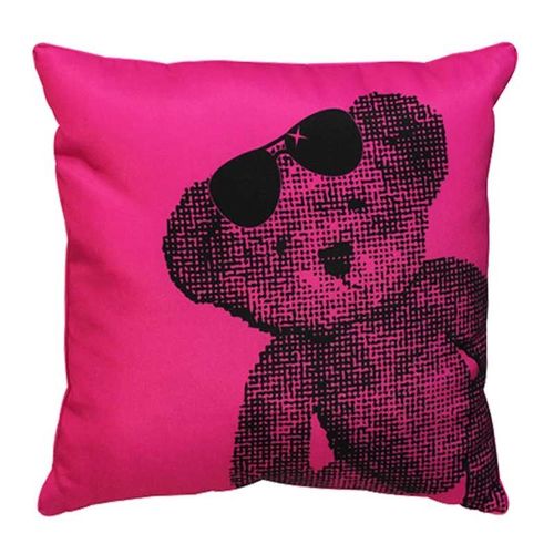 Coussin Déco "Lulu Bear" 40x40cm Rose