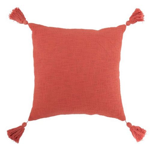 Paris Prix - Coussin Déco À Pompons "Terwin" 45x45cm Rose