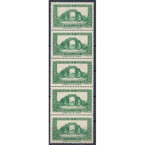 Algérie Française Yvert 103 ( 1936). Bande De 5. Lambèse -Arc De Triomphe. Neuf** (Mnh)