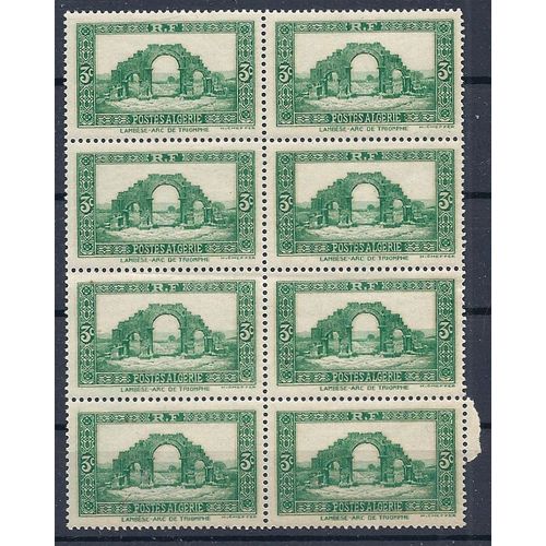 Algérie Française Yvert 103 ( 1936). Bloc De 8. Lambèse -Arc De Triomphe. Neuf** (Mnh)