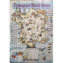 Affiche Fromage Vin France
