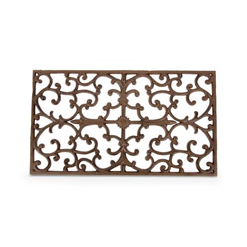 Tapis Paillasson Rectangulaire Fonte Marron 65x2x37cm