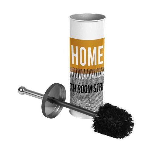 Brosse WC Imprimée "Street" 37cm Ocre & Gris