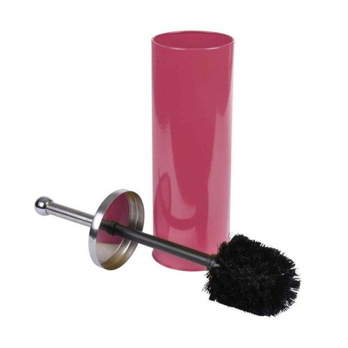 Brosse WC Design "Metalia" 37cm Framboise