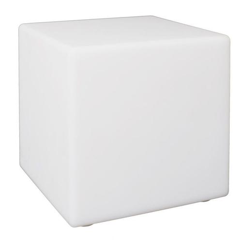 Paris Prix - Lampe Cube D'extérieur "Télécommande" 25cm Blanc