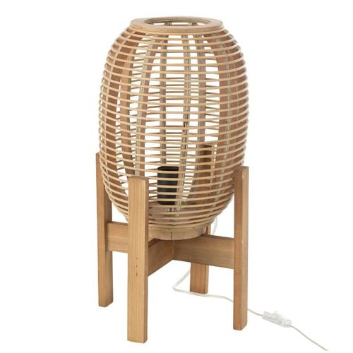 Paris Prix - Lampe À Poser En Bambou "Noa" 54cm Naturel