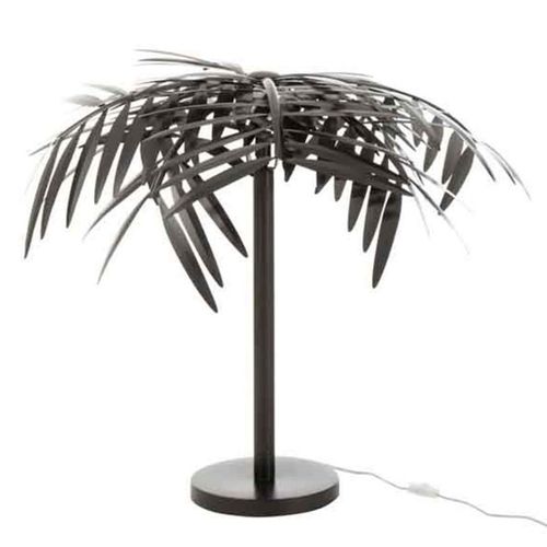 Paris Prix - Lampe À Poser Design "Feuille" 73cm Noir