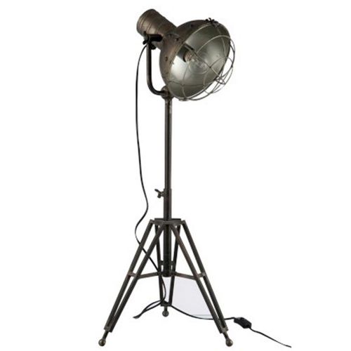 Paris Prix - Lampe À Poser Industrielle "Néo" 93cm Gris