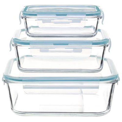 Lot De 3 Boîtes De Conservation "Clipeat" 18cm Bleu