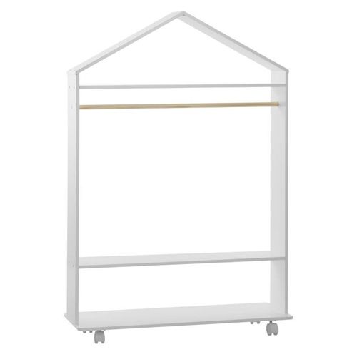 Penderie À Roulettes Enfant "Brad" 120cm Blanc