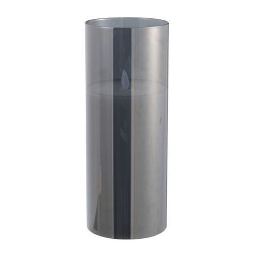 Paris Prix - Lampe À Poser En Verre Led "Bright" 25cm Gris