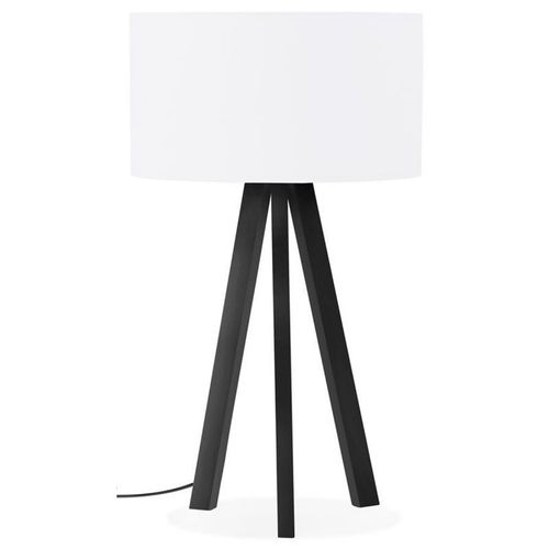 Paris Prix - Lampe À Poser Design "Mala" 64cm Blanc & Noir