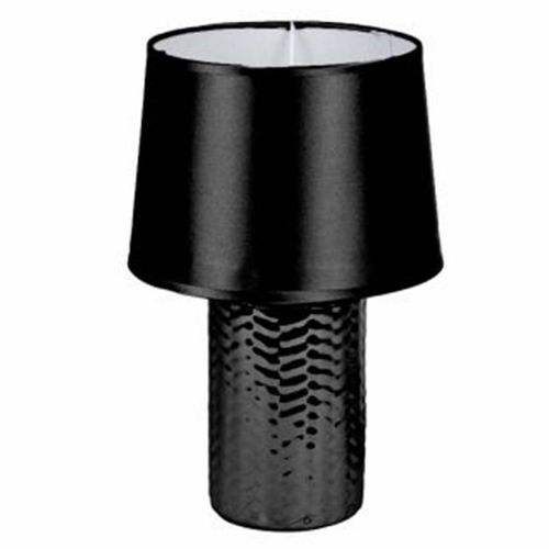 Paris Prix - Lampe À Poser Design "Effet Tressé" 30cm Noir