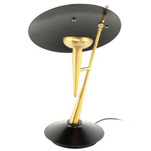 Paris Prix - Lampe À Poser Design "Flyer" 50cm Noir & Or