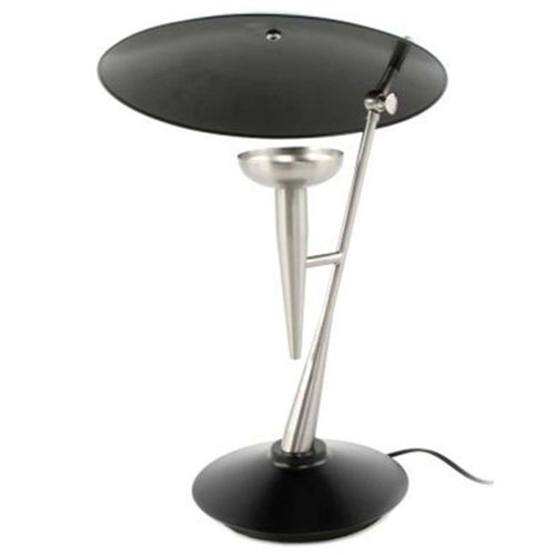 Paris Prix - Lampe À Poser Design "Flyer" 50cm Noir & Argent