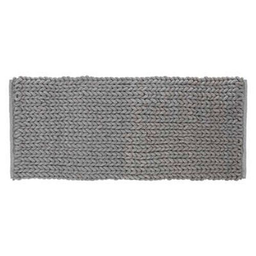 Tapis de Salle de Bain "Tissé Épais" 50x120cm Gris