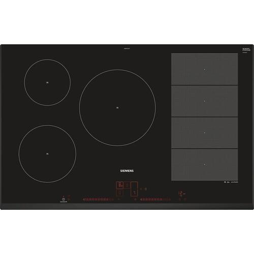 Siemens iQ700 EX851LVC1F - Table de cuisson à induction - 5 plaques de cuisson - Niche - largeur : 75 cm - profondeur : 49 cm - noir - avec cadre biseauté