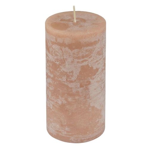 Paris Prix - Bougie Pilier Déco "rustique" 13cm Taupe