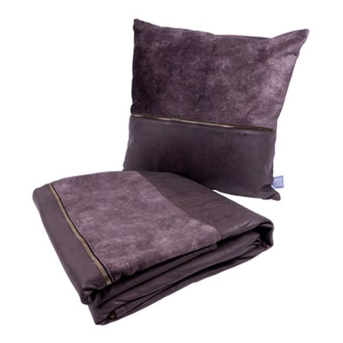 Paris Prix - Coussin & Couverture "Picco" 130x170cm Gris